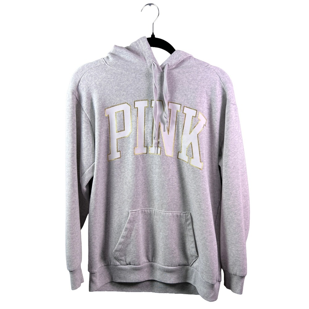 Victoria's Secret PINK Gray Glitter Hoodie Women's XS Athleisure Y2K